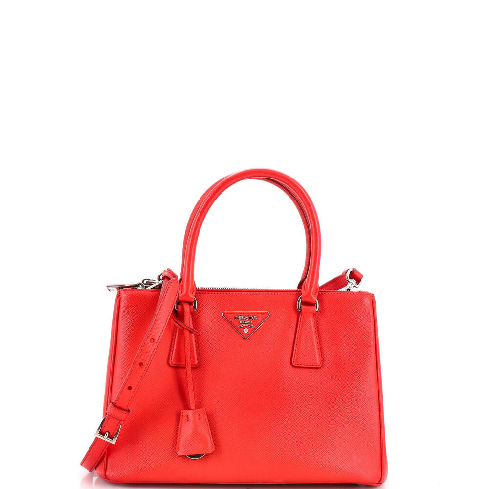 Prada Small Galleria Double Zip Tote Saffiano Leather